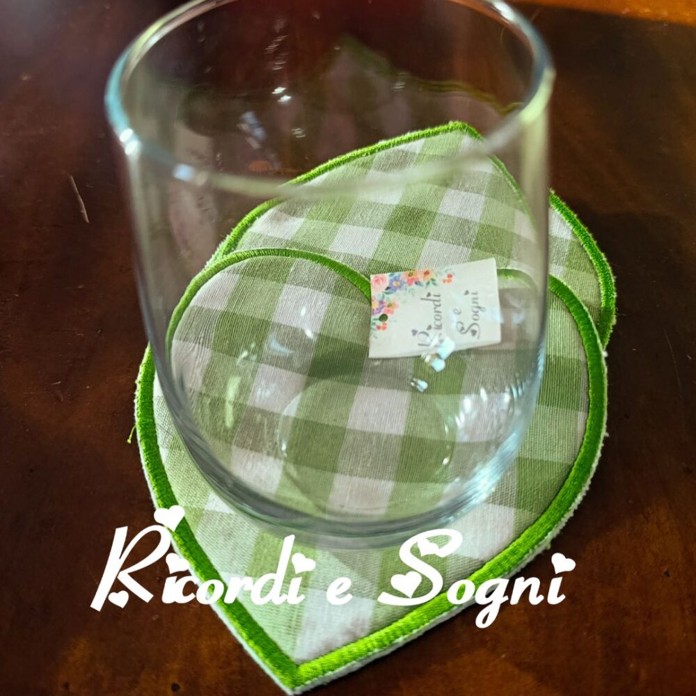 Uva Dorata - Set 4 pz Sottotazza a cuore