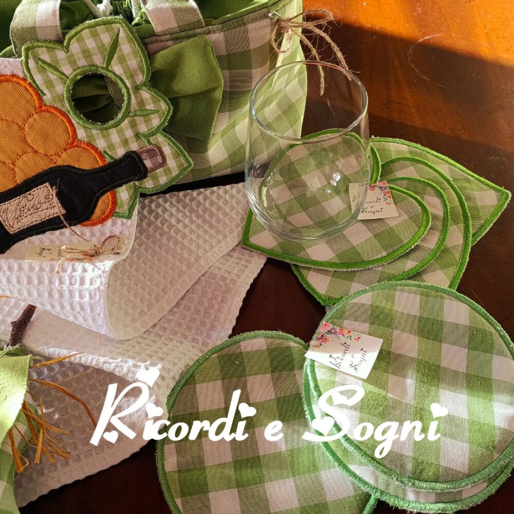 Uva Dorata - Asciugapiatti con Appendino in Appliquè - immagine 5