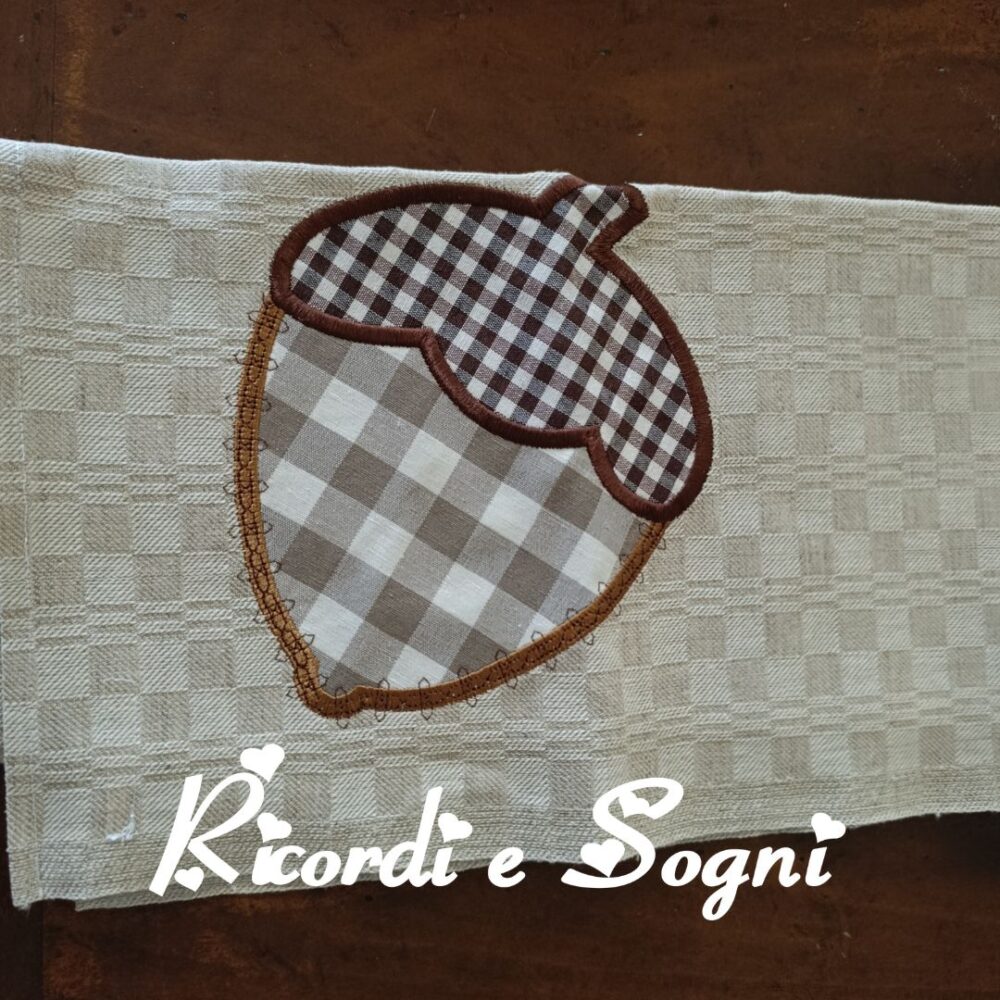 Asciugapiatti in Appliquè - Foglia Arancio - immagine 5