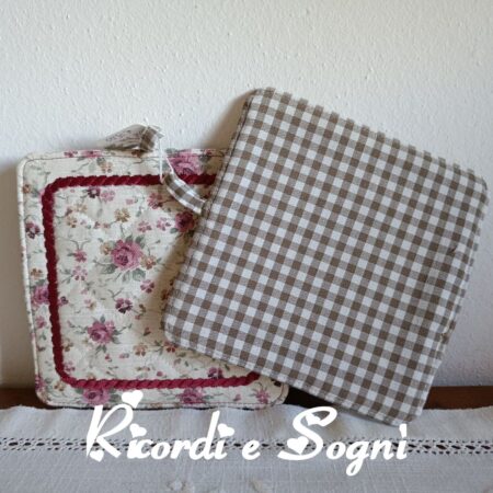 Coppia Presine Quadrate - Rose d'Autunno