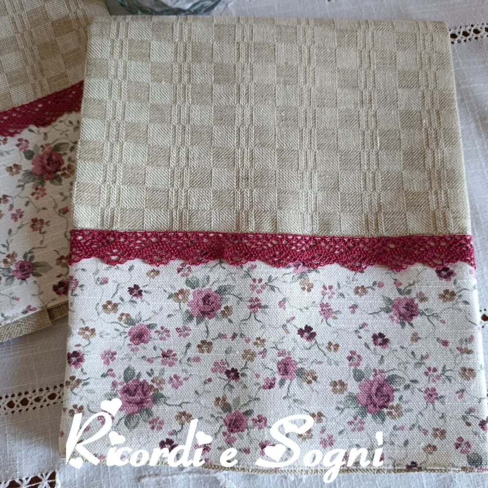 Coppia Presine Quadrate - Rose d'Autunno - immagine 2