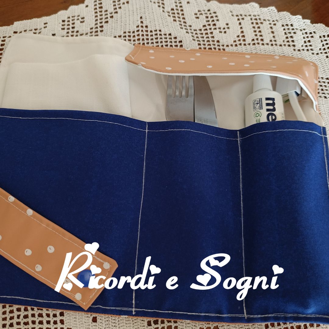 Porta Spazzolino e Dentifricio Color Pesca a Pois Bianchi - immagine 3