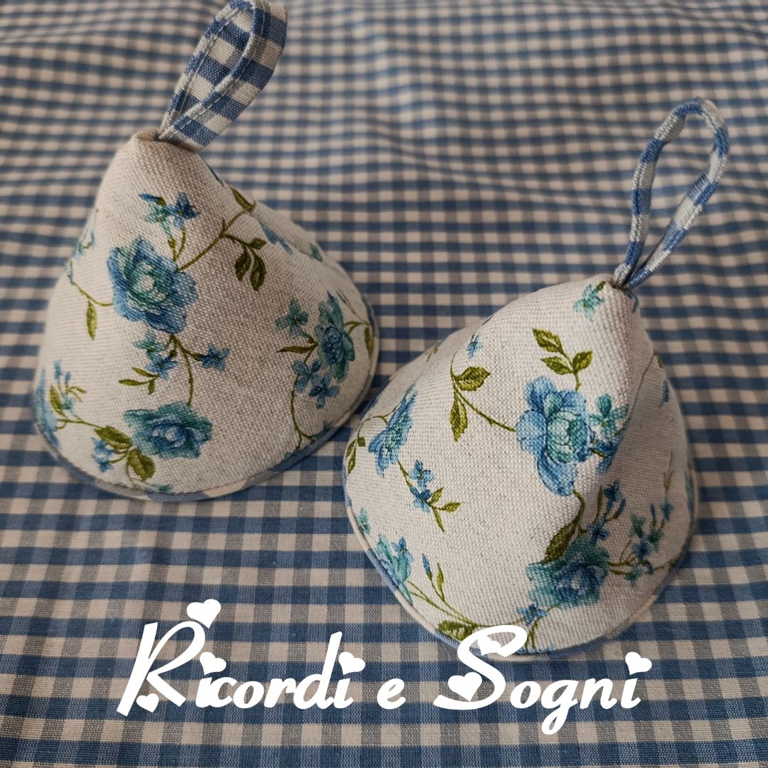 Presine coniche Roselline Blu