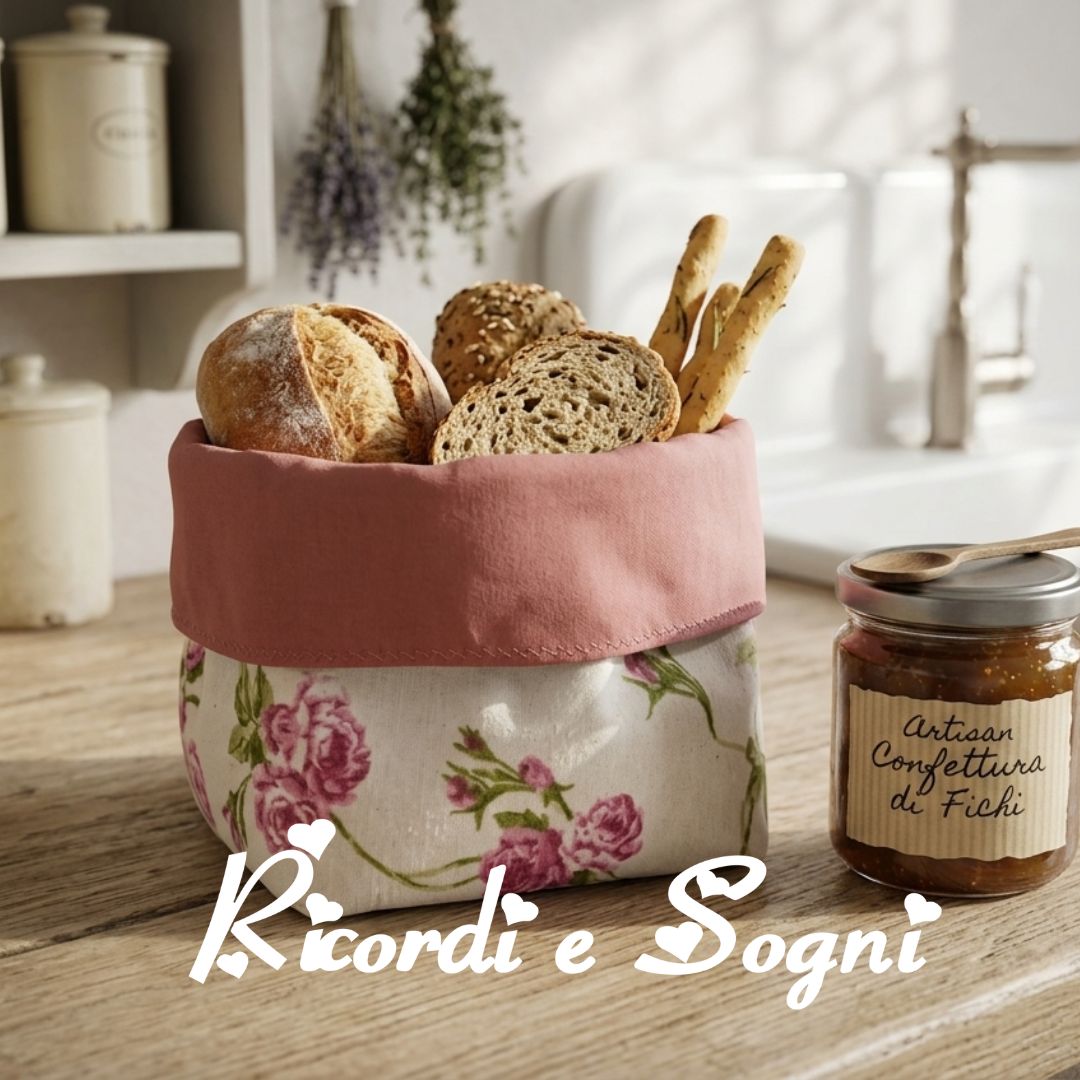 Cestino Porta Pane - Rose Inglesi