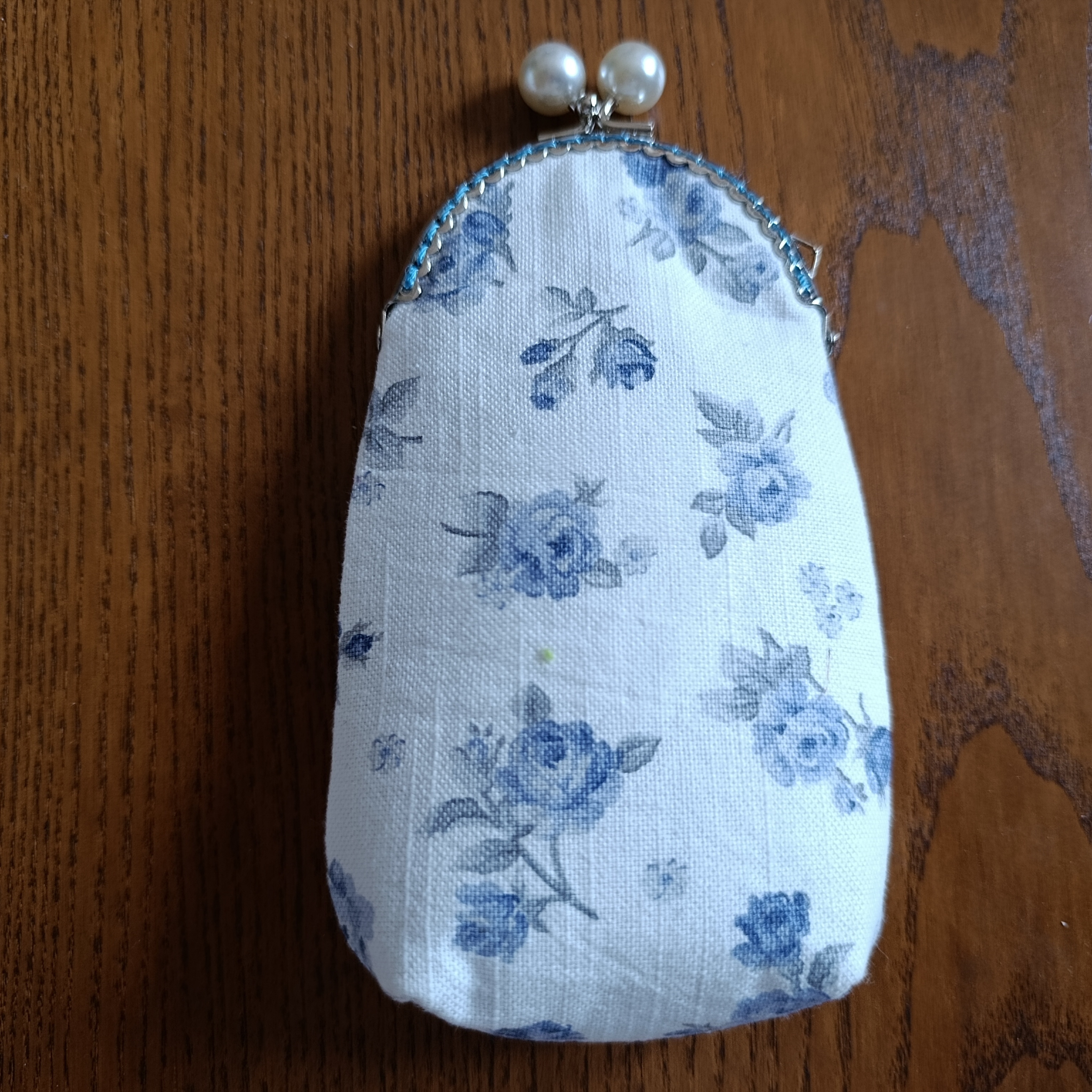 Porta Occhiali Fiorellini Grigio Azzurro - immagine 6